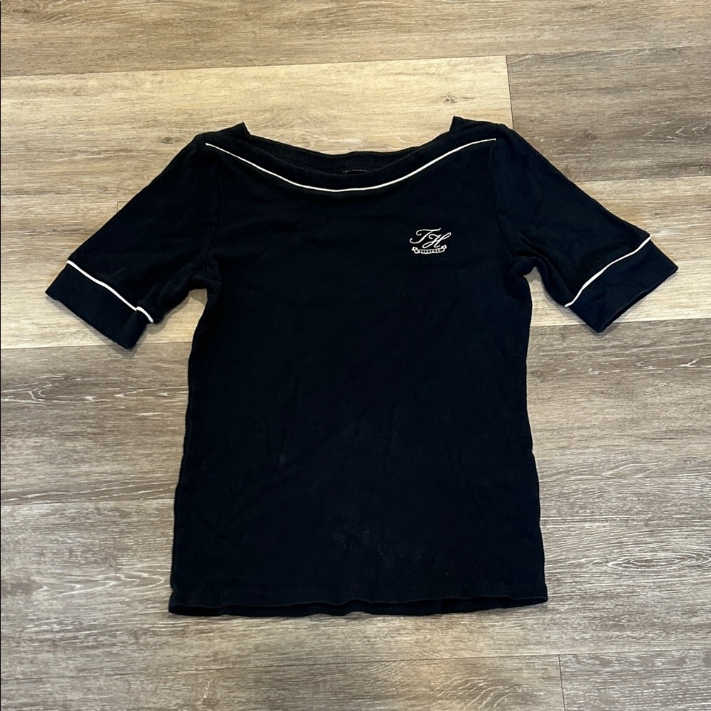 Tommy Hilfiger Blue Tee with White Stitching